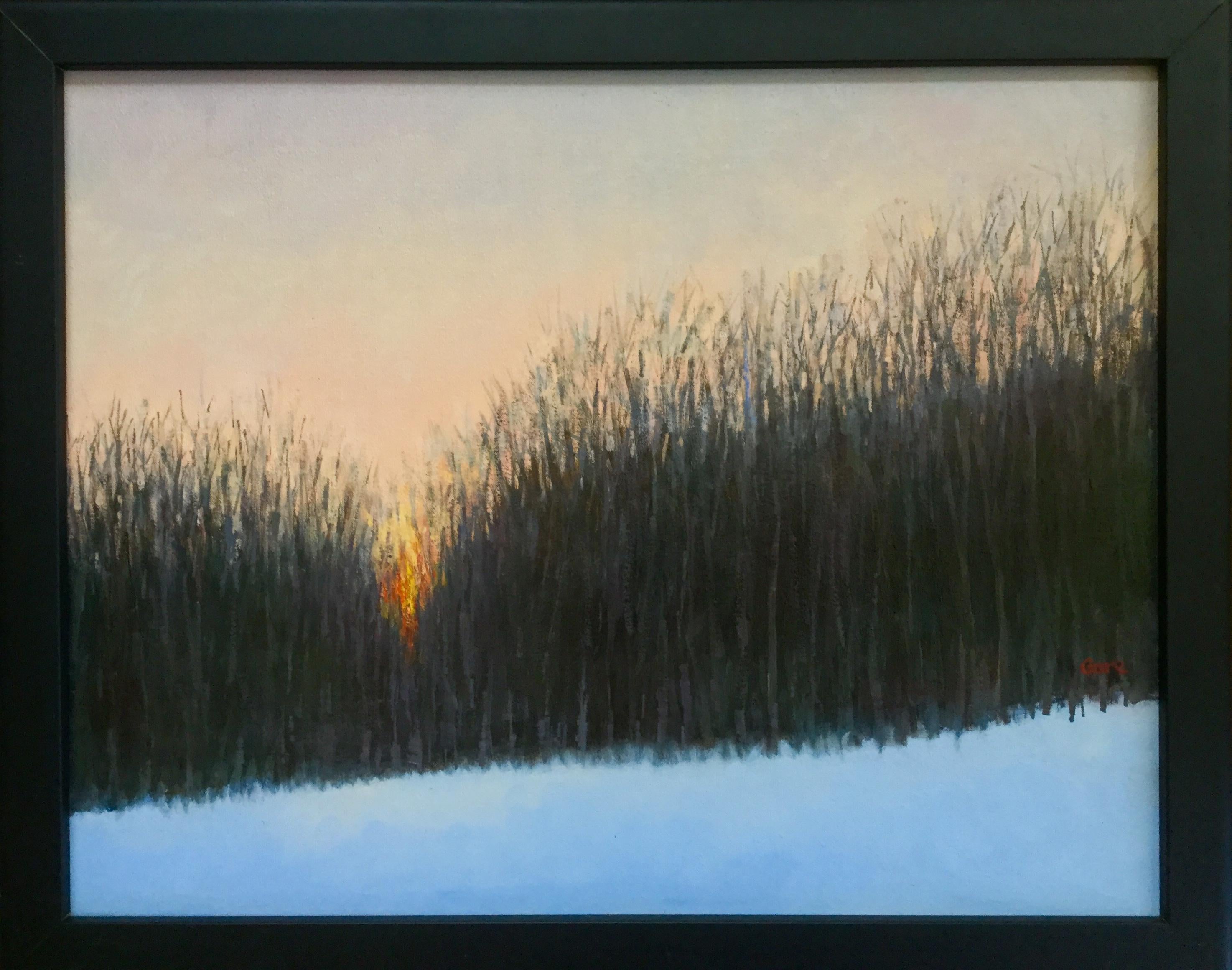 Elissa Gore Landscape Painting - Last Light, Winter