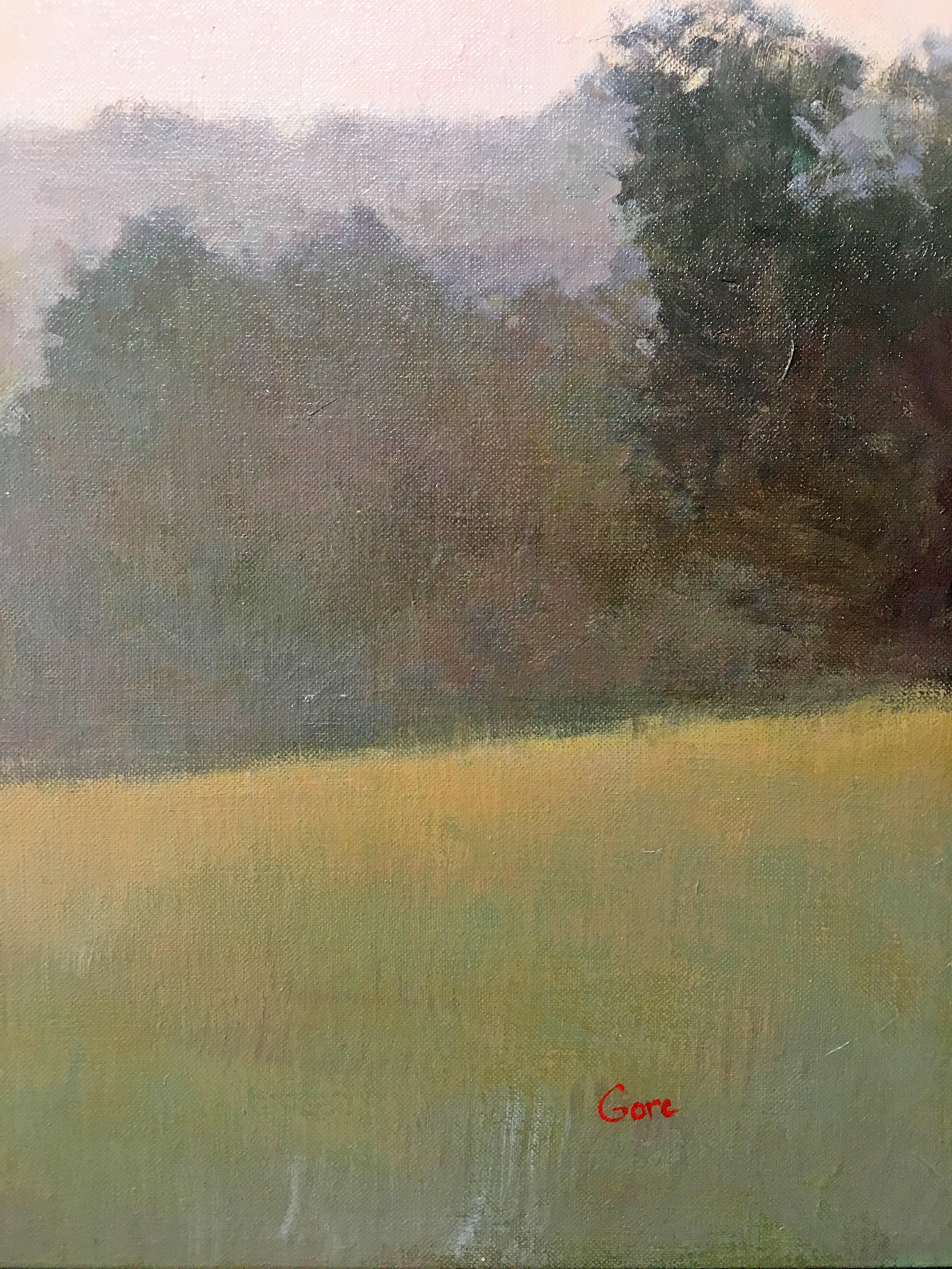 Quiet Memory 2 - Brown Landscape Painting by Elissa Gore