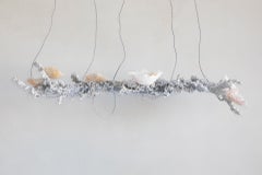 Elissa Lacoste Lámpara de araña contemporánea Modelo Tillandsia, Aluminio, Silicona