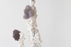 Elissa Lacoste Lámpara de pie contemporánea Modelo Amapola negra Aluminio Resina Silicona