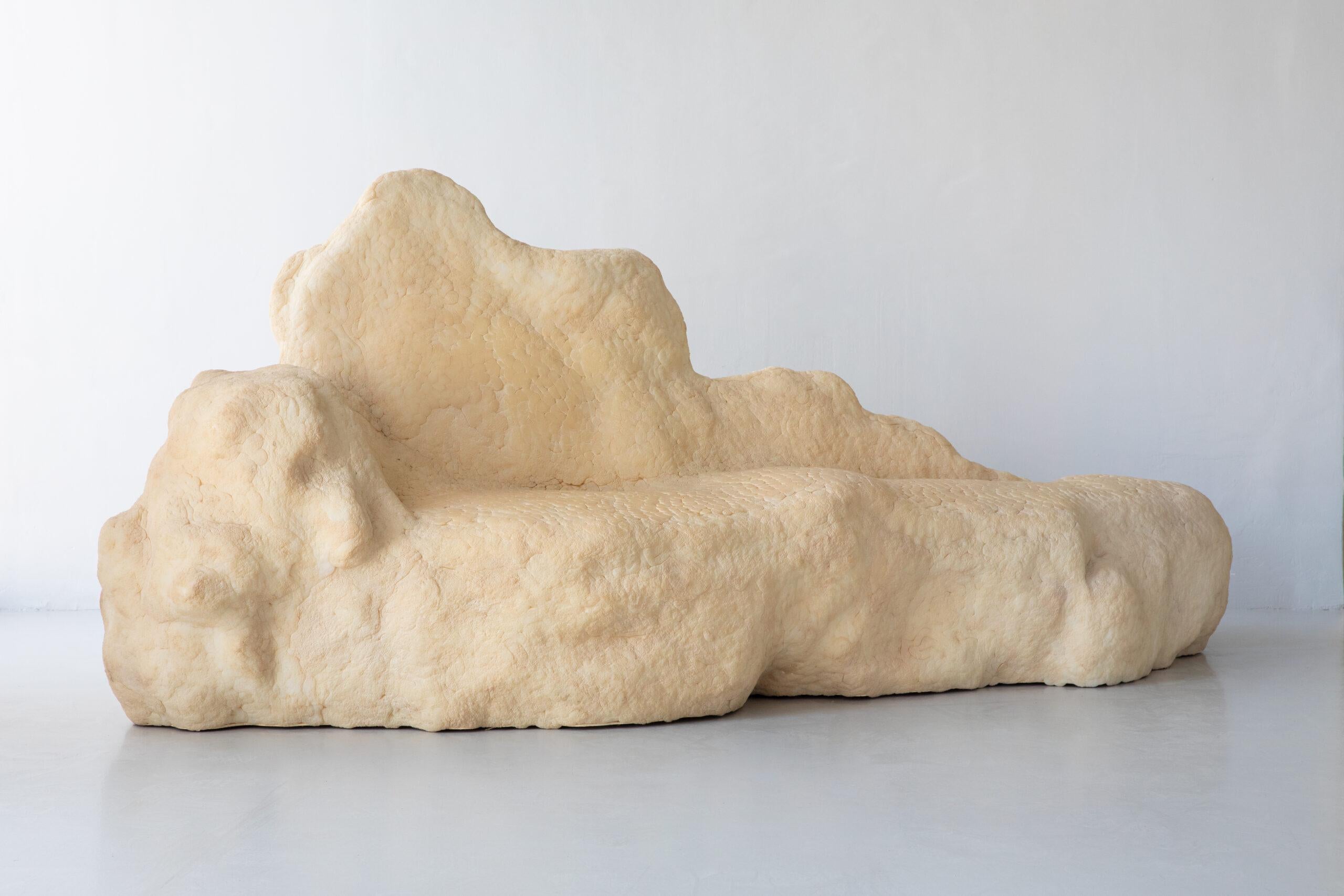 XXIe siècle et contemporain Canapé contemporain Elissa Lacoste modèle Bourgogne pierre, en styrofoam et silicone en vente