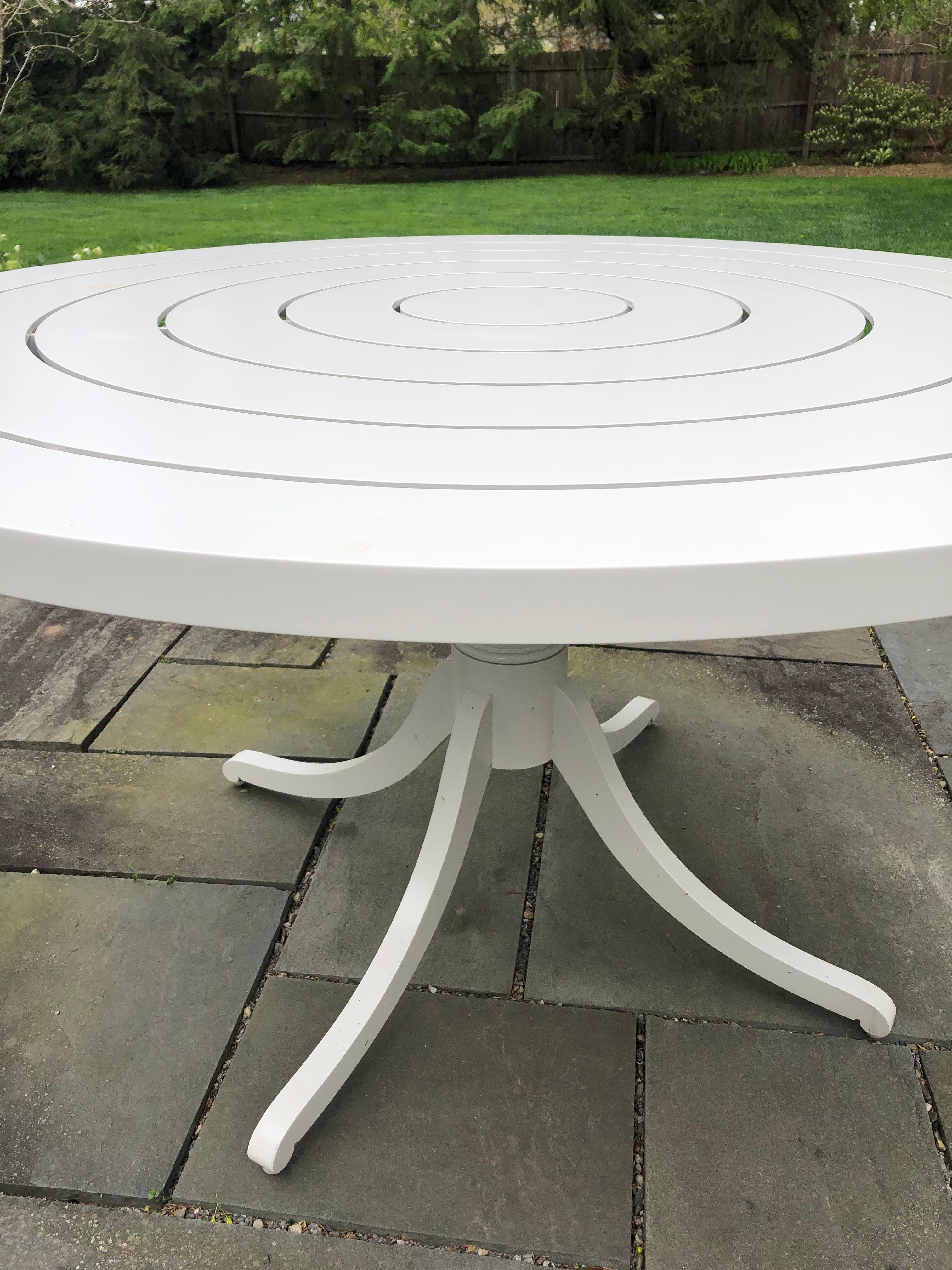 Elite Beautifully Crafted McKinnon and Harris Round Outdoor Patio Dining Table 3