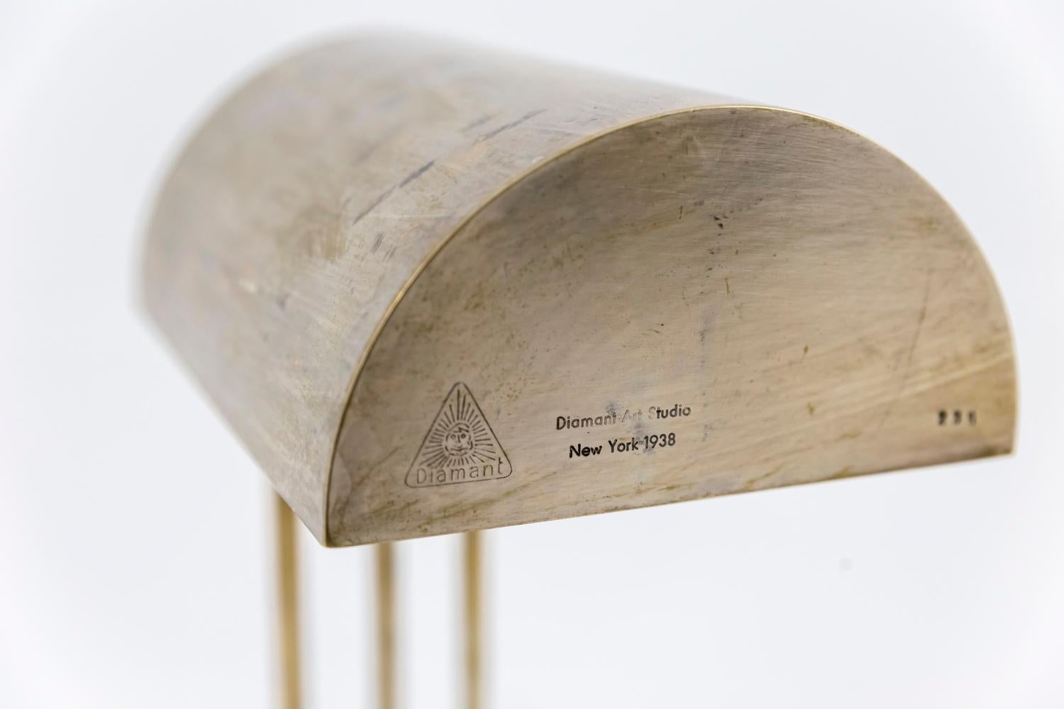 American Elite Diamant, Lampe in Nickel-Plated Brass, Vers, 1930