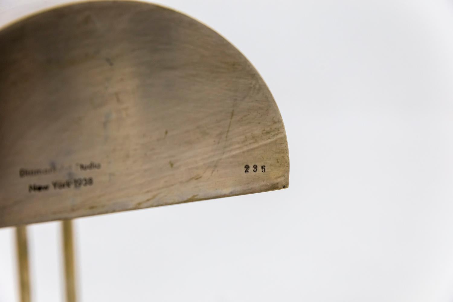 Elite Diamant, Lampe in Nickel-Plated Brass, Vers, 1930 In Good Condition In Saint-Ouen, FR