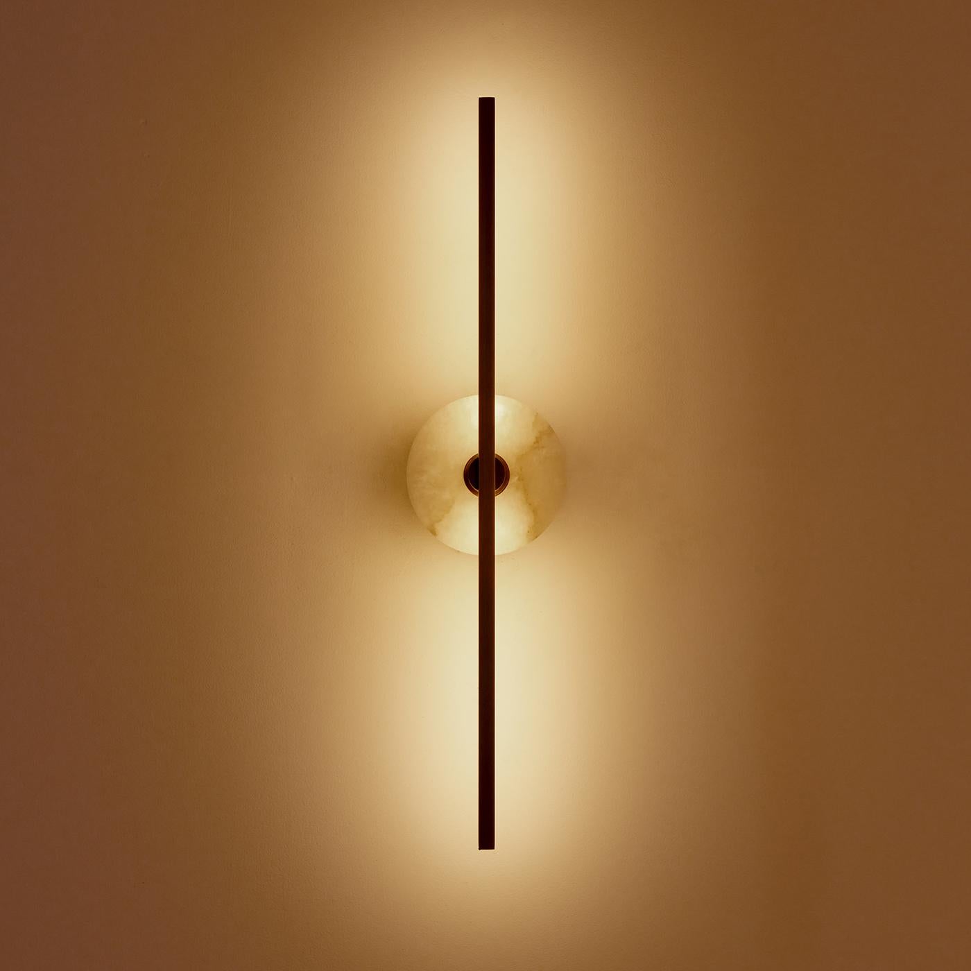 XXIe siècle et contemporain Applique murale Elite Stick en bronze et albâtre en vente