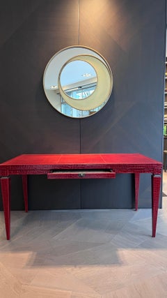 Escritorio Elitis de cuero y madera