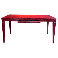 Elitis Leather and Wood Desk