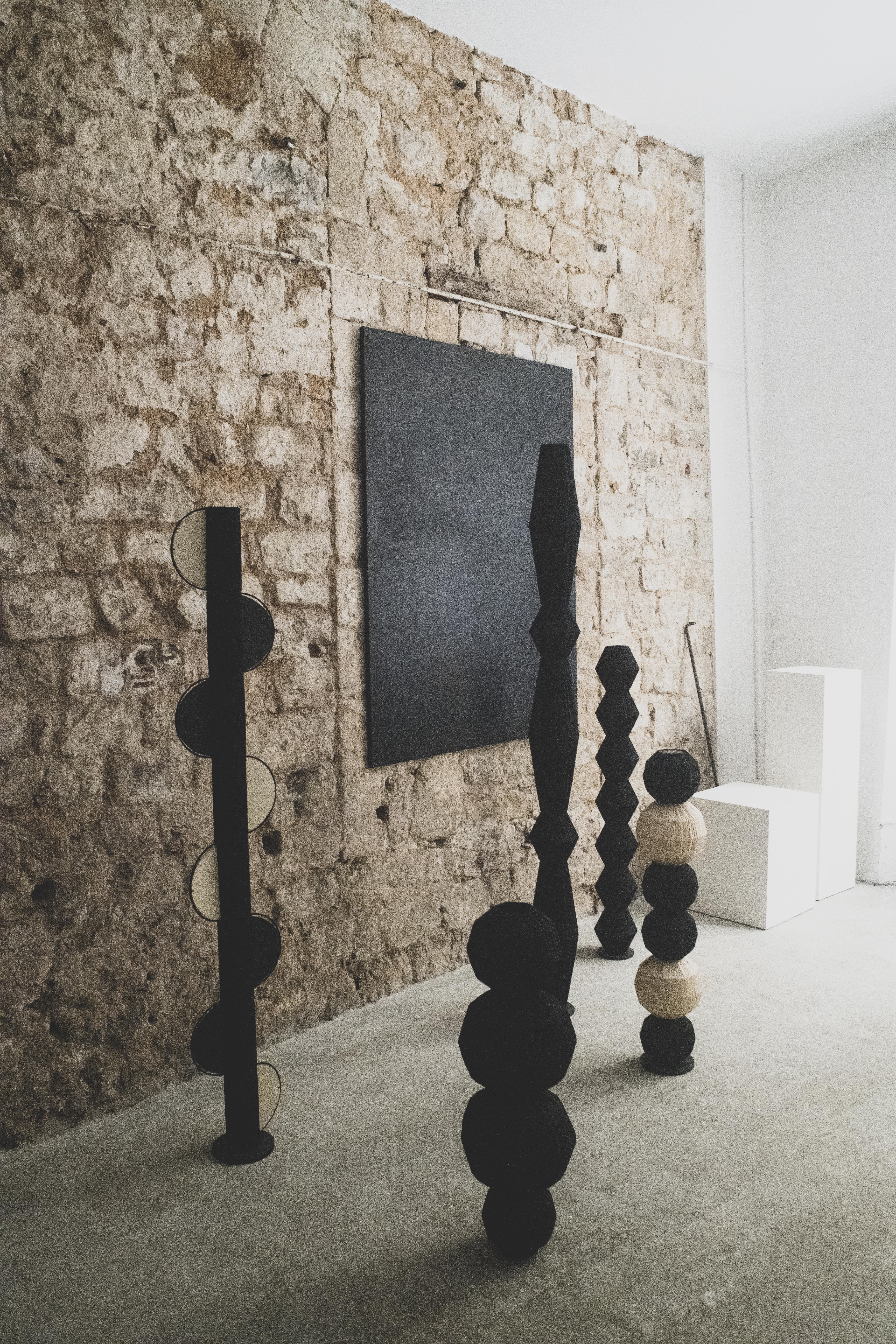 ESCULTURA COLUMNA IV TEXTIL NEGRO ARTISTA ESPAÑOL CONTEMPORÁNEO ELIURPI ABSTRACTO - Abstract Sculpture Negro de Eliurpi