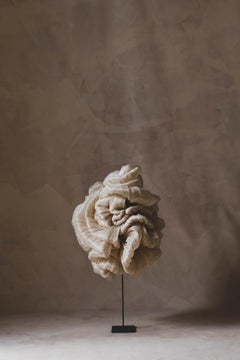 SCULPTURE TEXTILE BLACK RAFFIA SILK VI BY SPANISH ARTIST ELIURPI 2024
