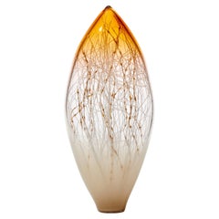 Elixir in Java & Sunset Yellow, a glass & gold sculpture by Enemark & Thompson