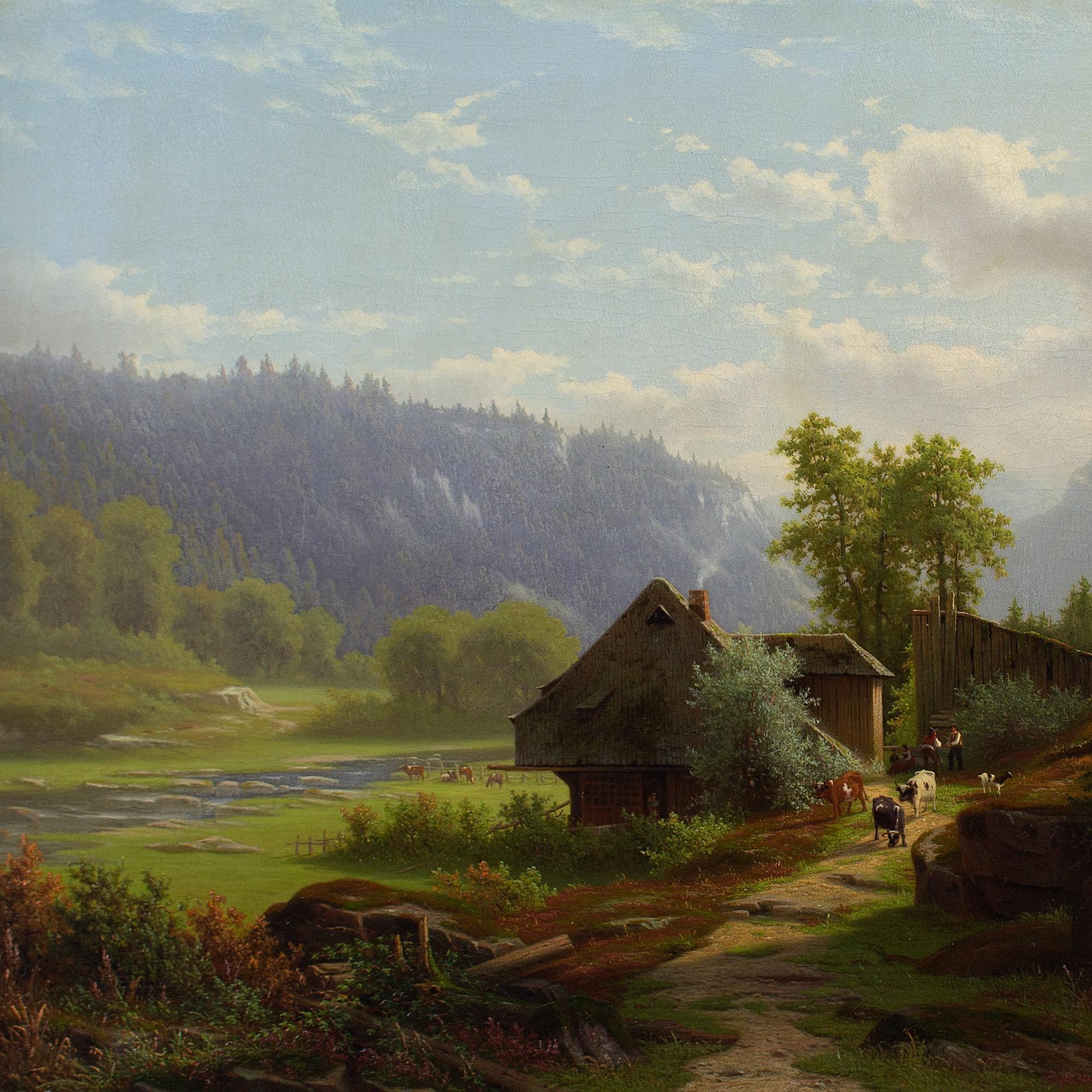 Eliza Agnetus Emilius Nijhoff, Extensive Black Forest Landscape, Oil Painting 2