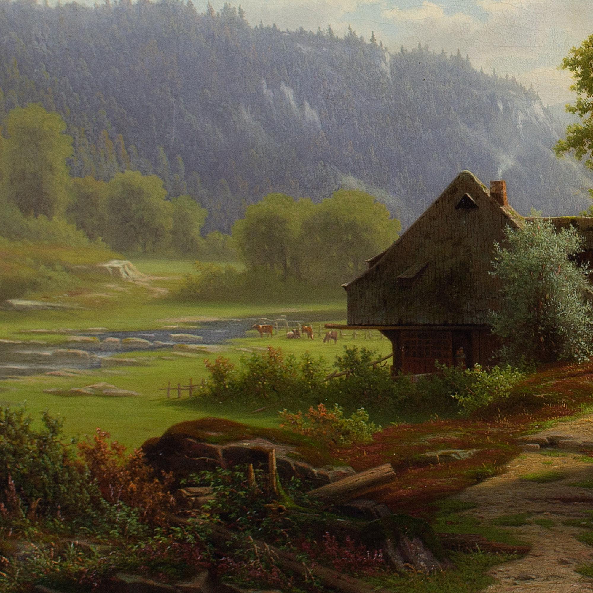Eliza Agnetus Emilius Nijhoff, Extensive Black Forest Landscape, Oil Painting 4