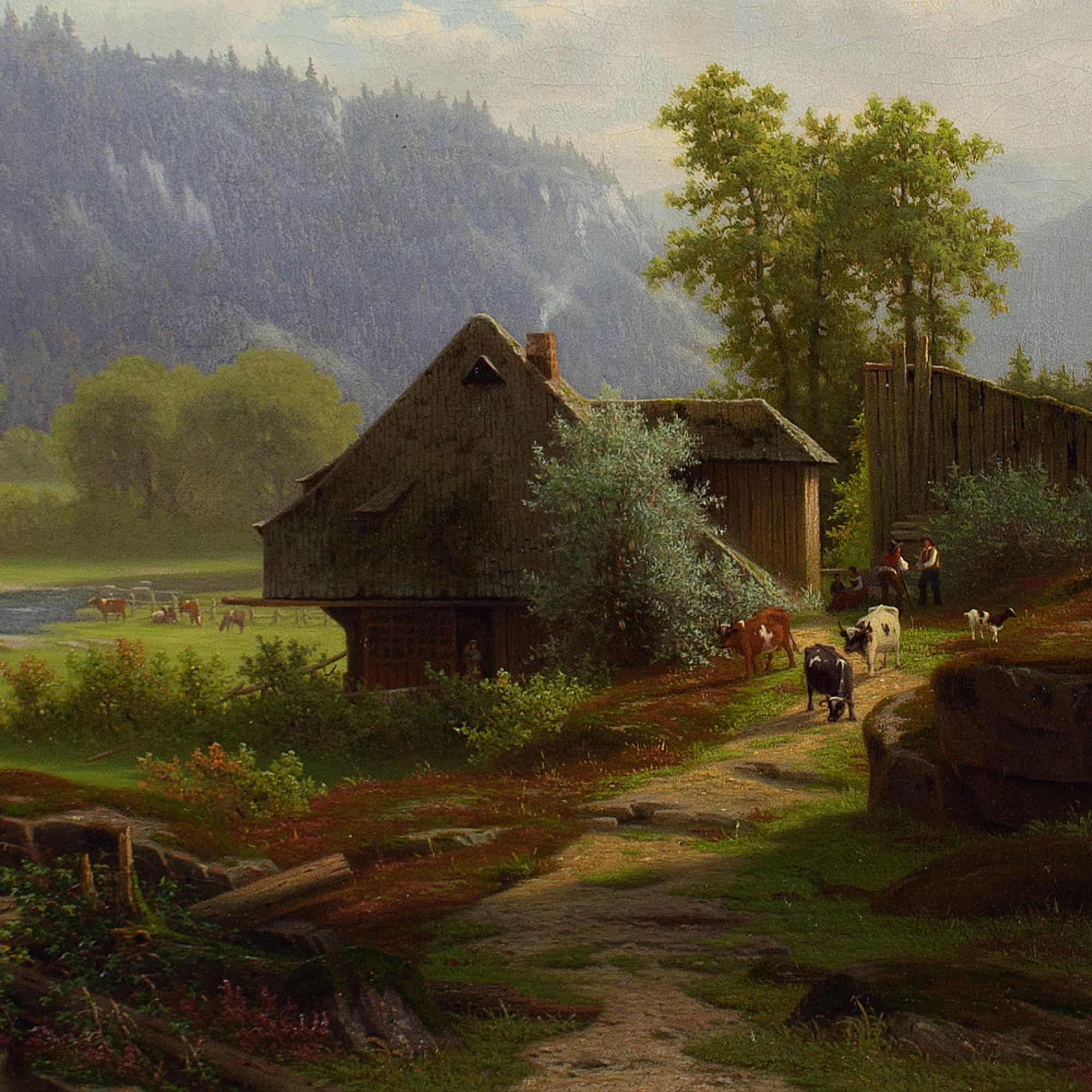 Eliza Agnetus Emilius Nijhoff, Extensive Black Forest Landscape, Oil Painting 5