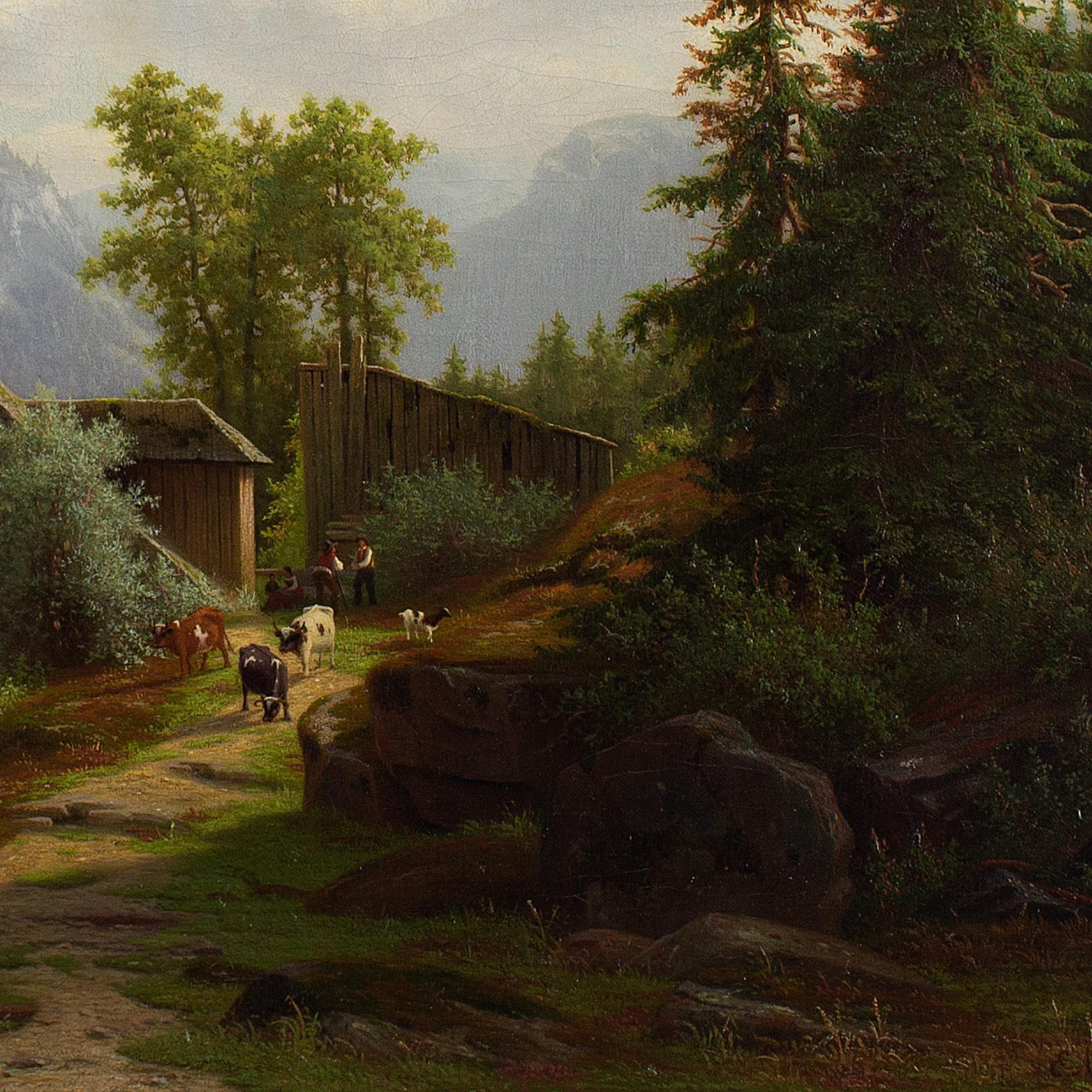 Eliza Agnetus Emilius Nijhoff, Extensive Black Forest Landscape, Oil Painting 6