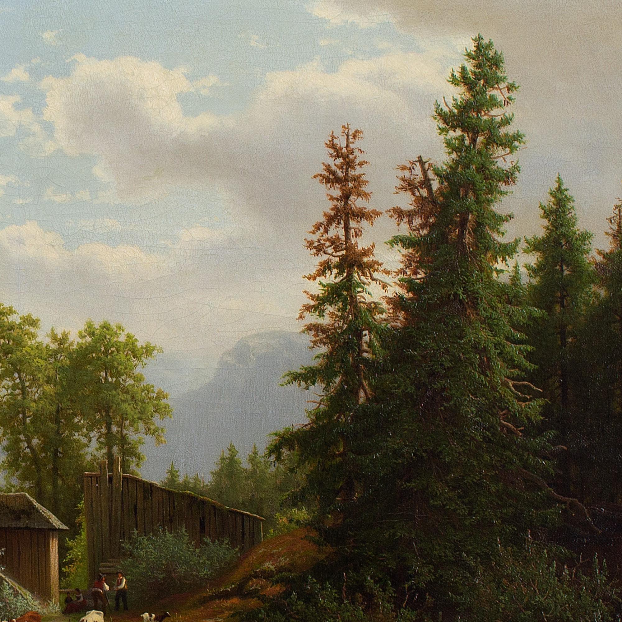 Eliza Agnetus Emilius Nijhoff, Extensive Black Forest Landscape, Oil Painting 7