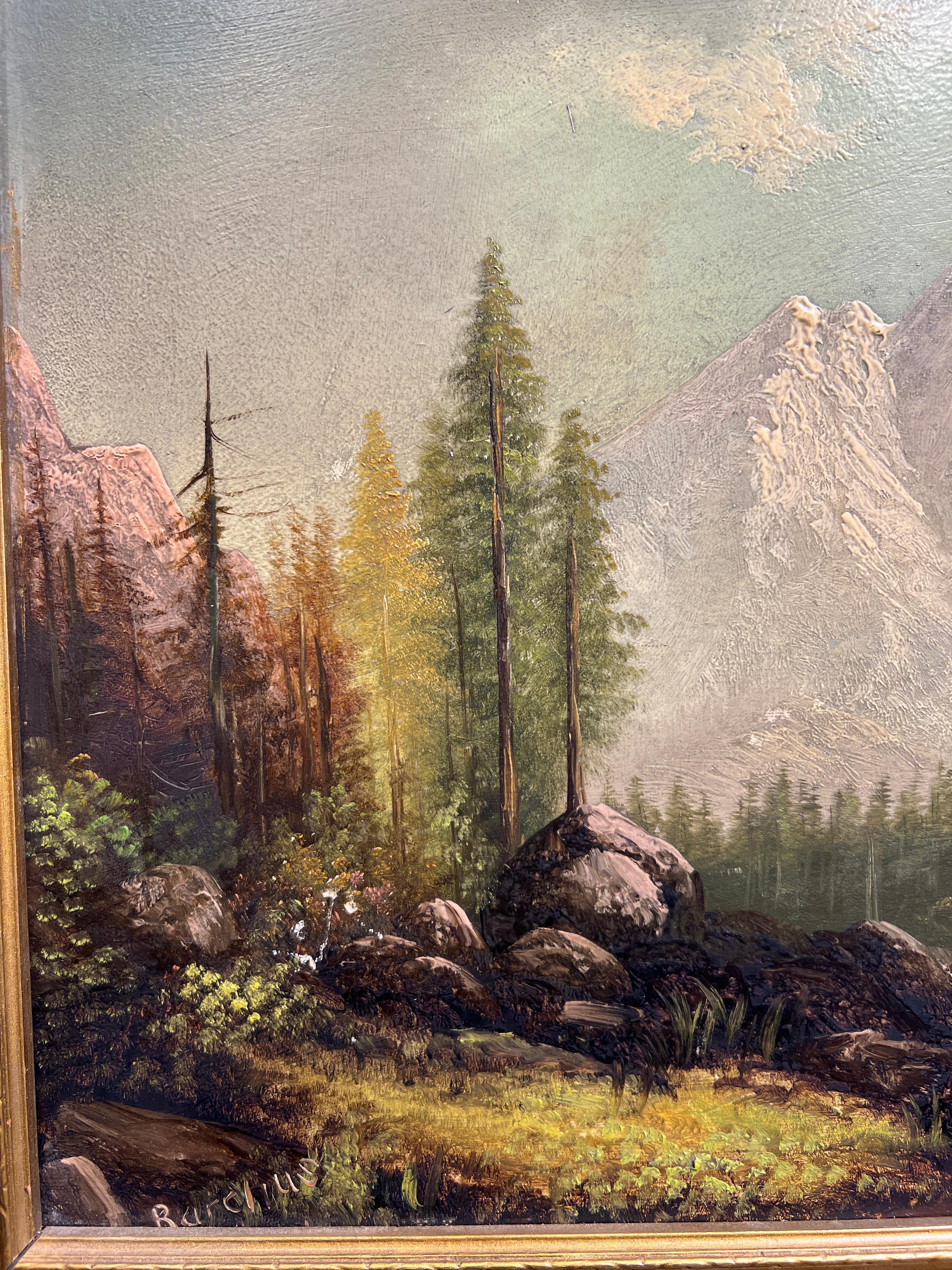 Eliza Barchus (estadounidense, 1857-1959)
Monte Shasta, California
Firmado abajo a la izquierda
Titulado Verso
11 x 14 pulgadas
13,75 x 16,75 pulgadas con marco

Eliza Rosanna Lamb nació en la vida del salvaje Oeste en 1857. En general, su familia