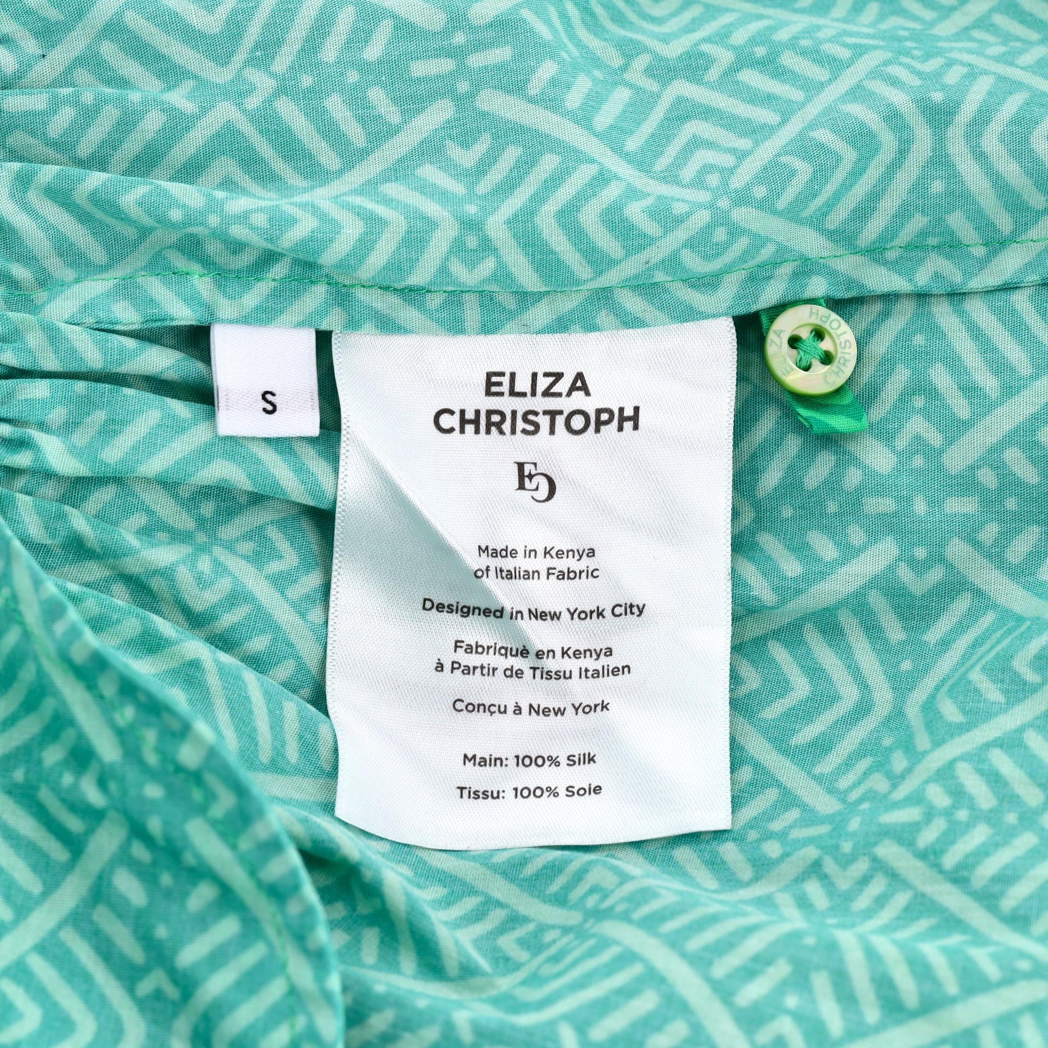 Eliza Christoph Tiered Silk Shirt Dress For Sale 2