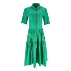 Eliza Christoph Tiered Silk Shirt Dress
