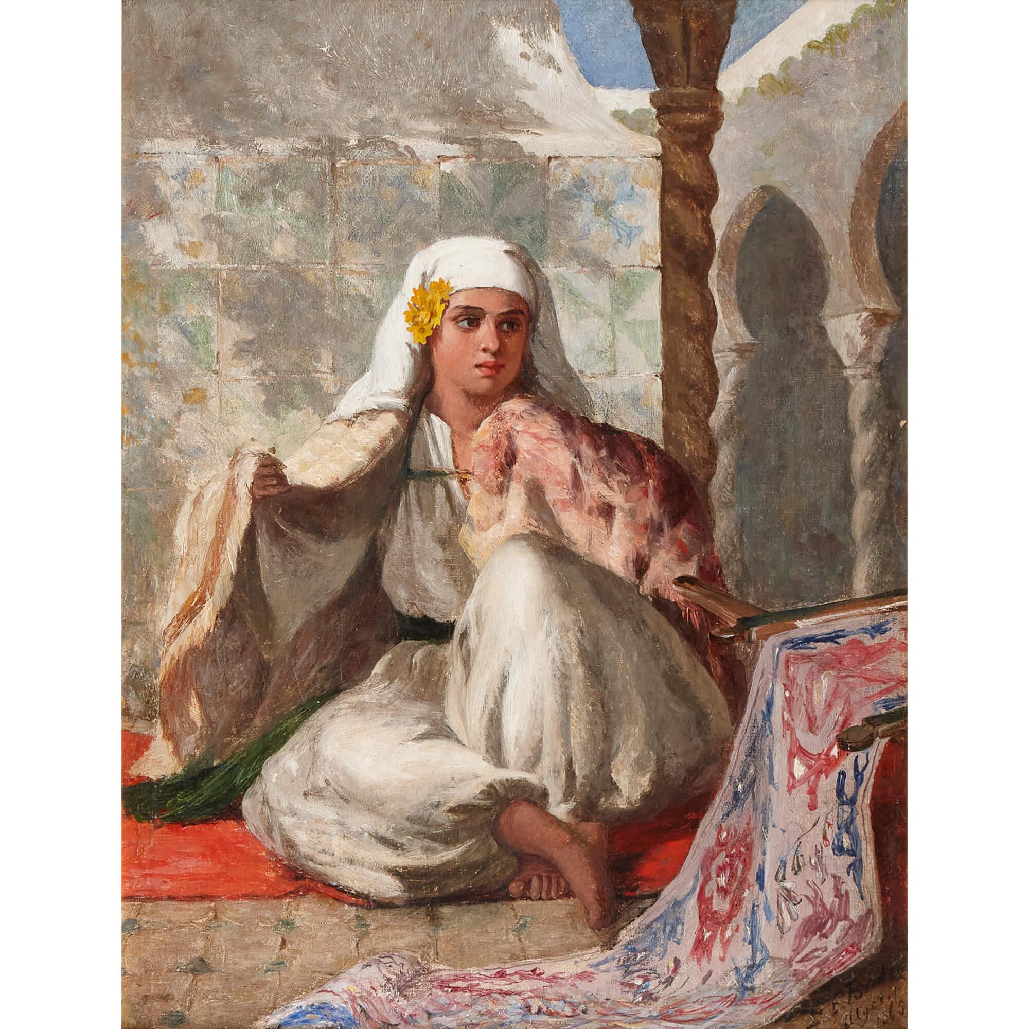Orientalist Portrait Painting by Bridell-Fox, 1865 For Sale 1