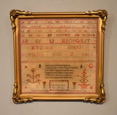 Antique 19th Century framed Sampler by Eliza Hanna Oddy 