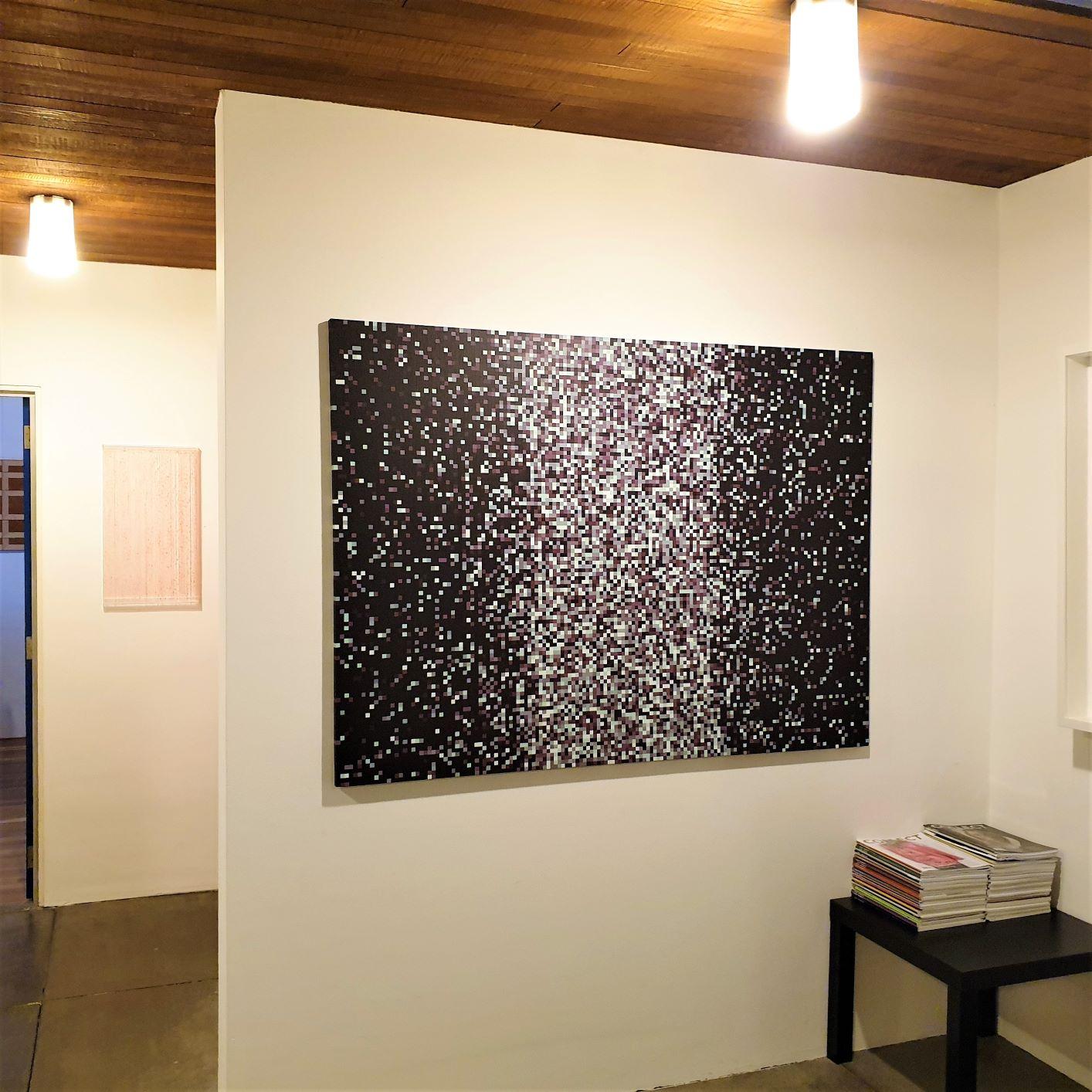 16.500 Quadrati - quadro geometrico astratto moderno e contemporaneo su tela - Painting di Eliza Kopec