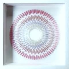Circle Rozetta Pink Sister - contemporary modern abstract geometric paper relief