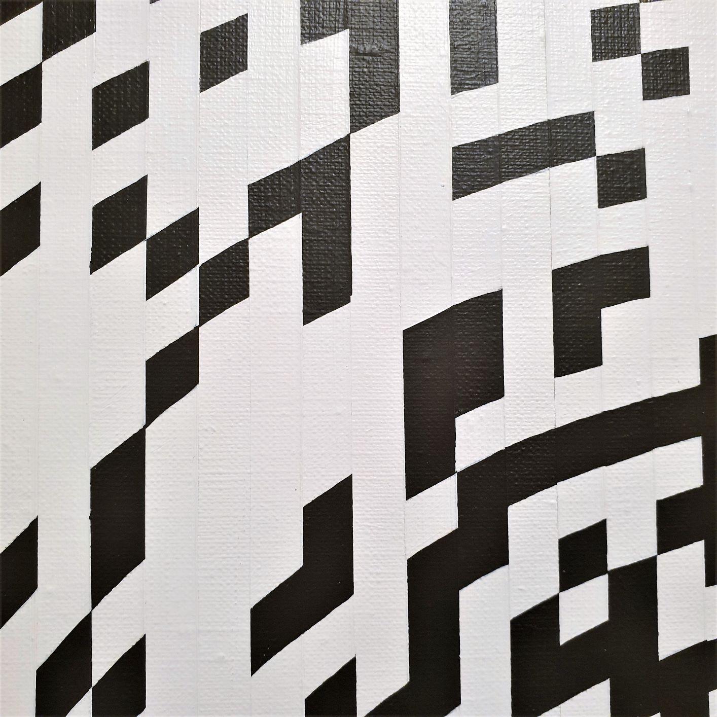 Frammentazione - pittura geometrica astratta moderna e contemporanea su tela in vendita 2
