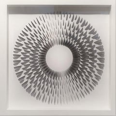 Modesta B&W - contemporary modern abstract geometric paper relief