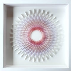 Rozetta Pink Sister 2 - contemporary modern abstract geometric paper relief