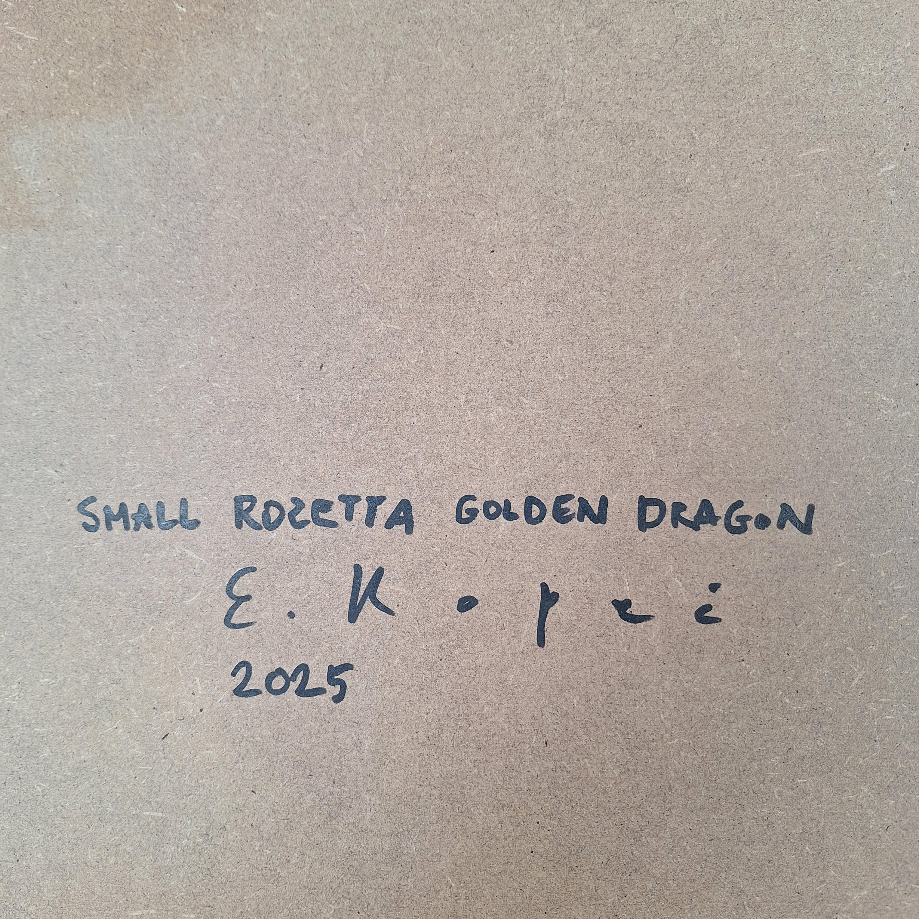 Small Rozetta Golden Dragon - contemporary modern abstract paper relief For Sale 3