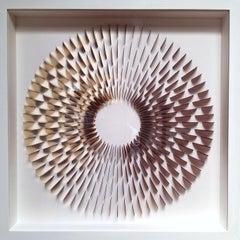 Small Rozetta Golden Dragon - contemporary modern abstract paper relief