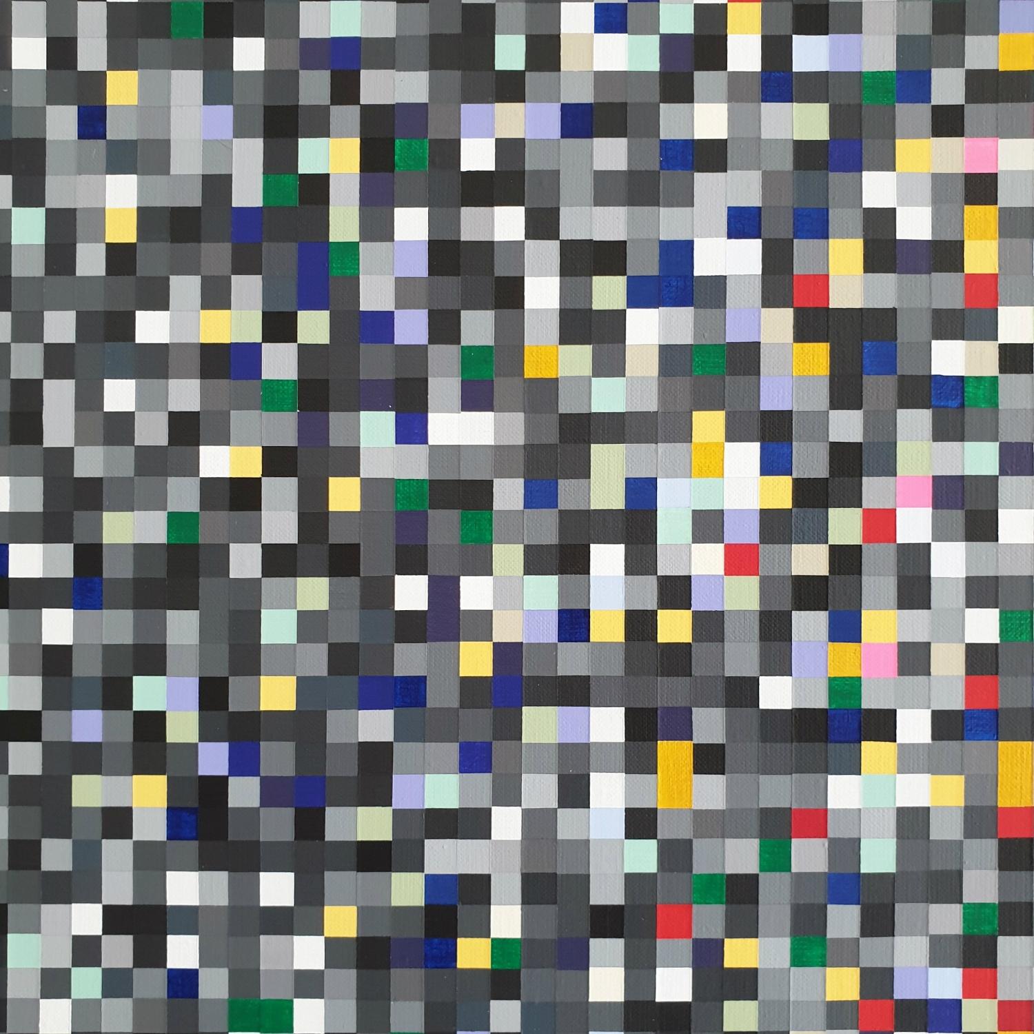 Society of Colours - Pittura geometrica astratta moderna e contemporanea su tela in vendita 1
