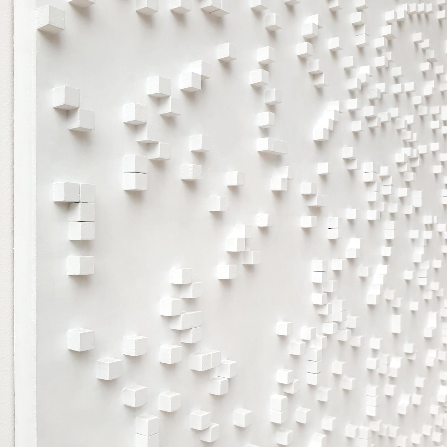 Sylvia Okwui Enwezor - pittura geometrica astratta moderna contemporanea in rilievo - Sculpture Contemporaneo di Eliza Kopec