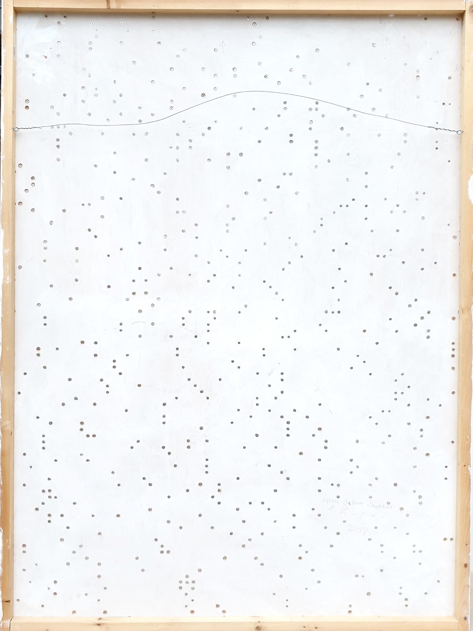 Sylvia Okwui Enwezor - pittura geometrica astratta moderna contemporanea in rilievo in vendita 1