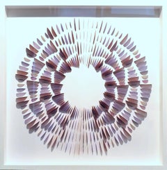 System Circle Violet - contemporary modern abstract geometric paper relief