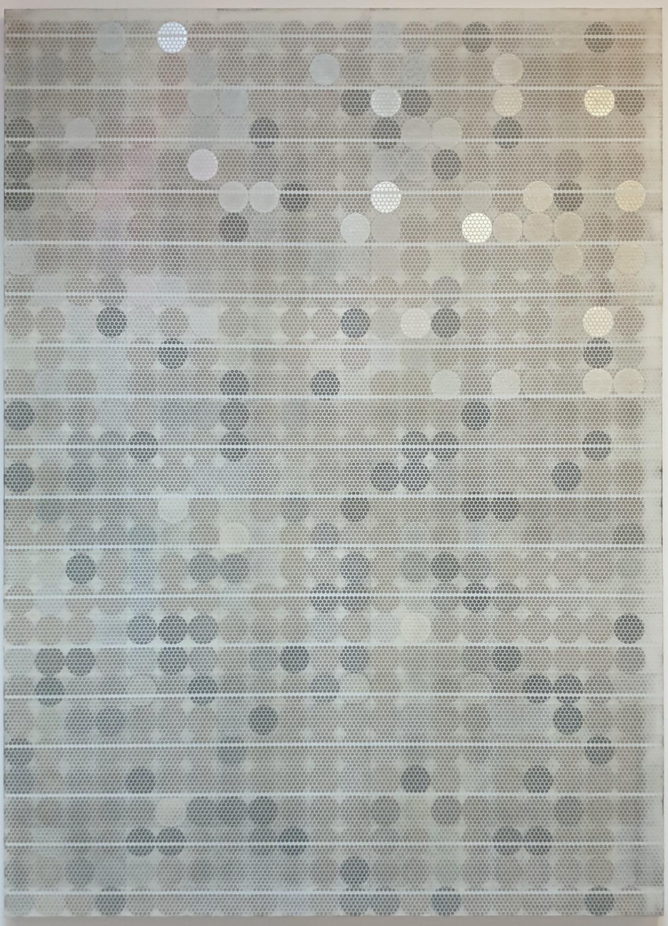 Untitled Grey - contemporary modern abstract geometric painting on canvas