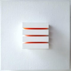 Untitled I (Ambilight) - white contemporary modern wall sculpture painting