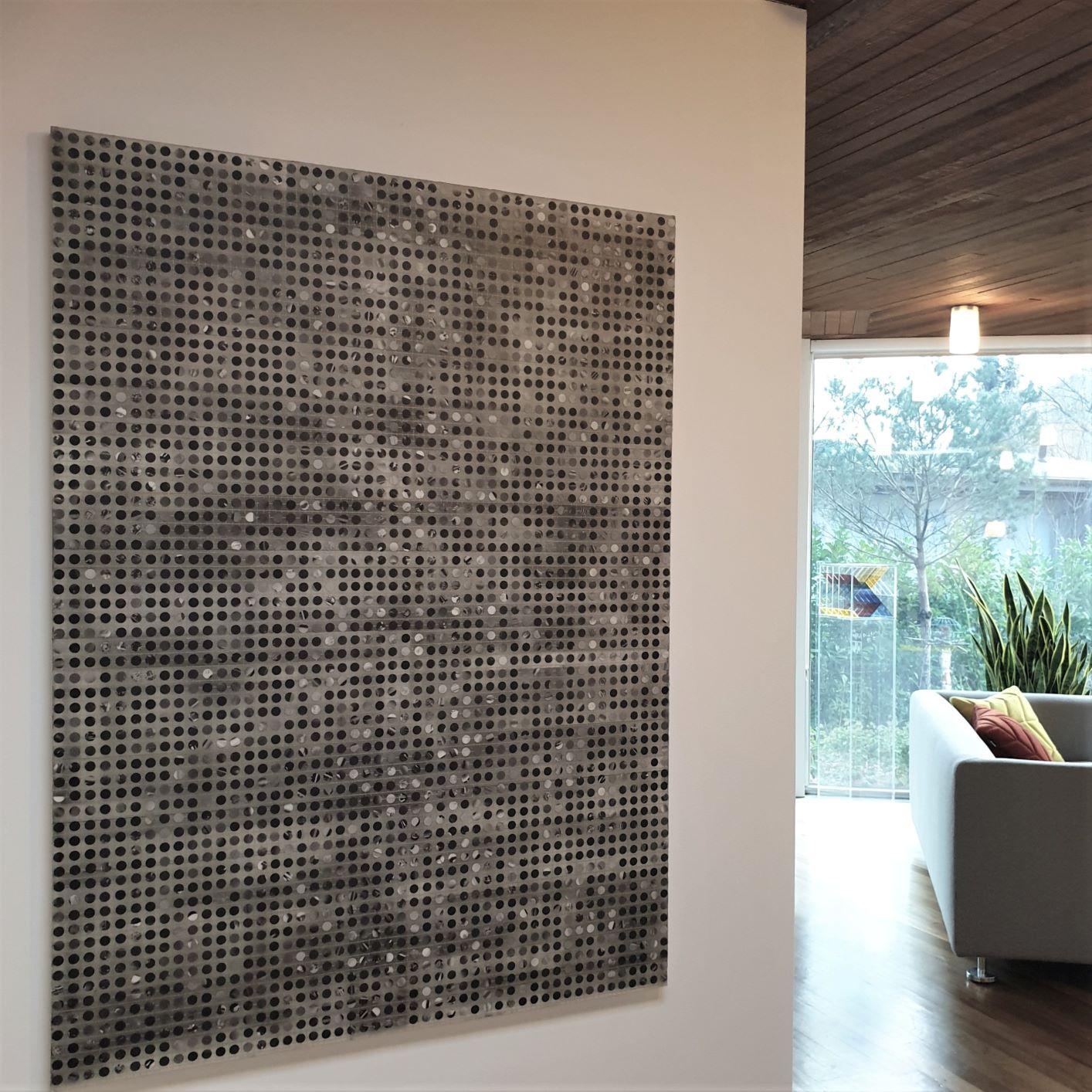 Sin título Nuevo Mundo - pintura geométrica abstracta moderna contemporánea sobre lienzo - Painting de Eliza Kopec