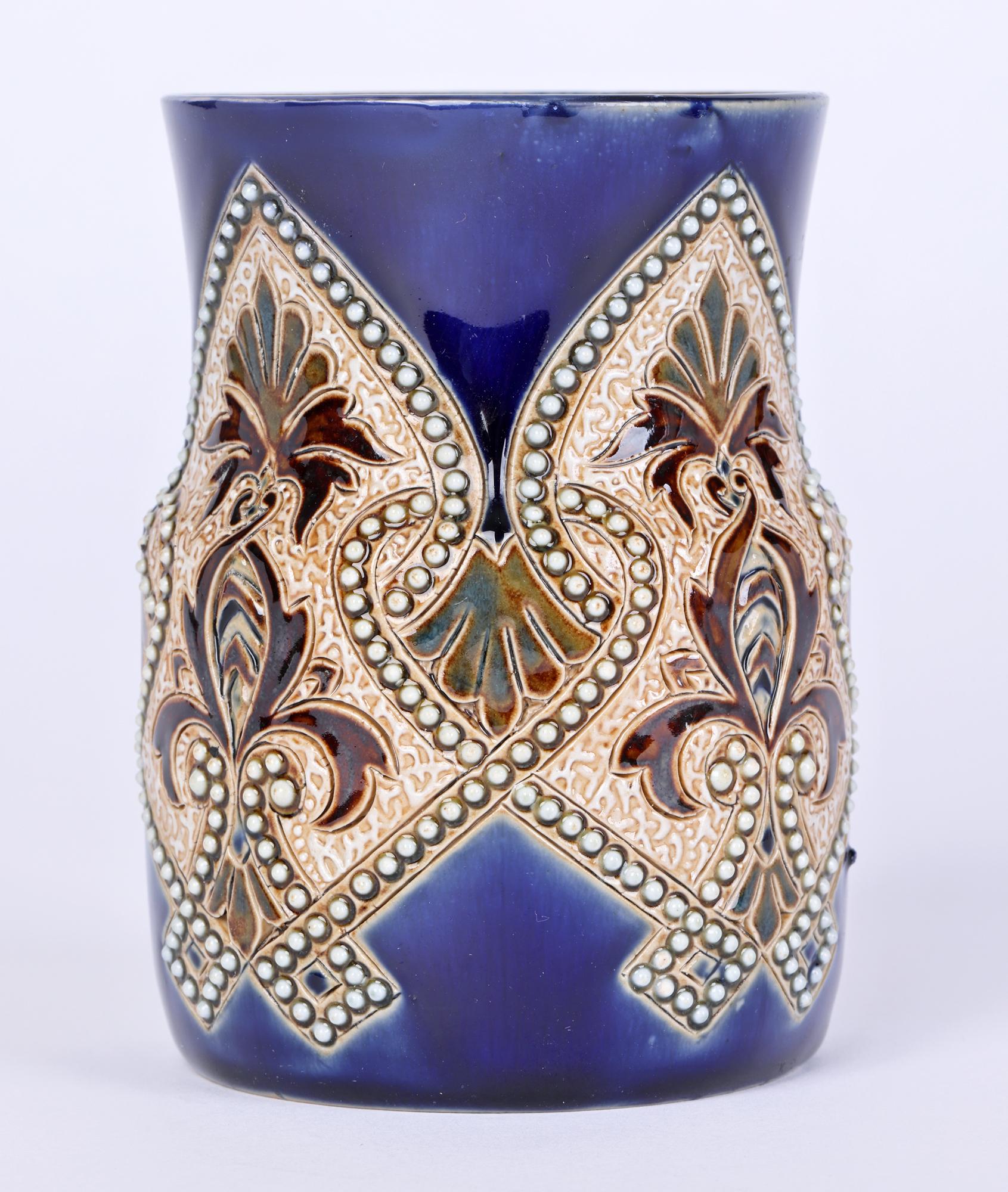 Eliza Simmance Doulton Lambeth Aesthetic Movement Beaker Vase 2