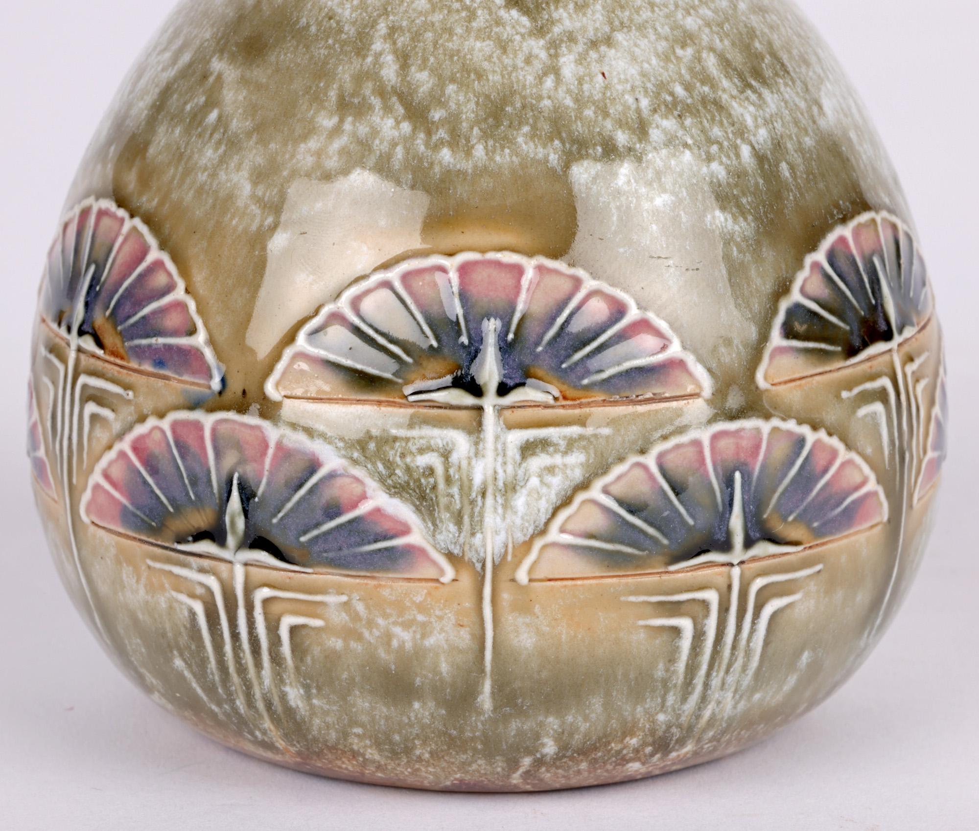 English Eliza Simmance Doulton Lambeth Art Nouveau Art Pottery Vase