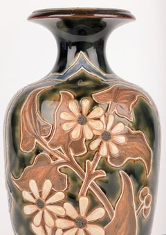 Eliza Simmance Doulton Lambeth Floral Design Art Pottery Vase