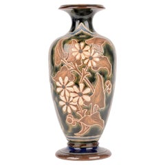 Eliza Simmance Doulton Lambeth Floral Design Art Pottery Vase