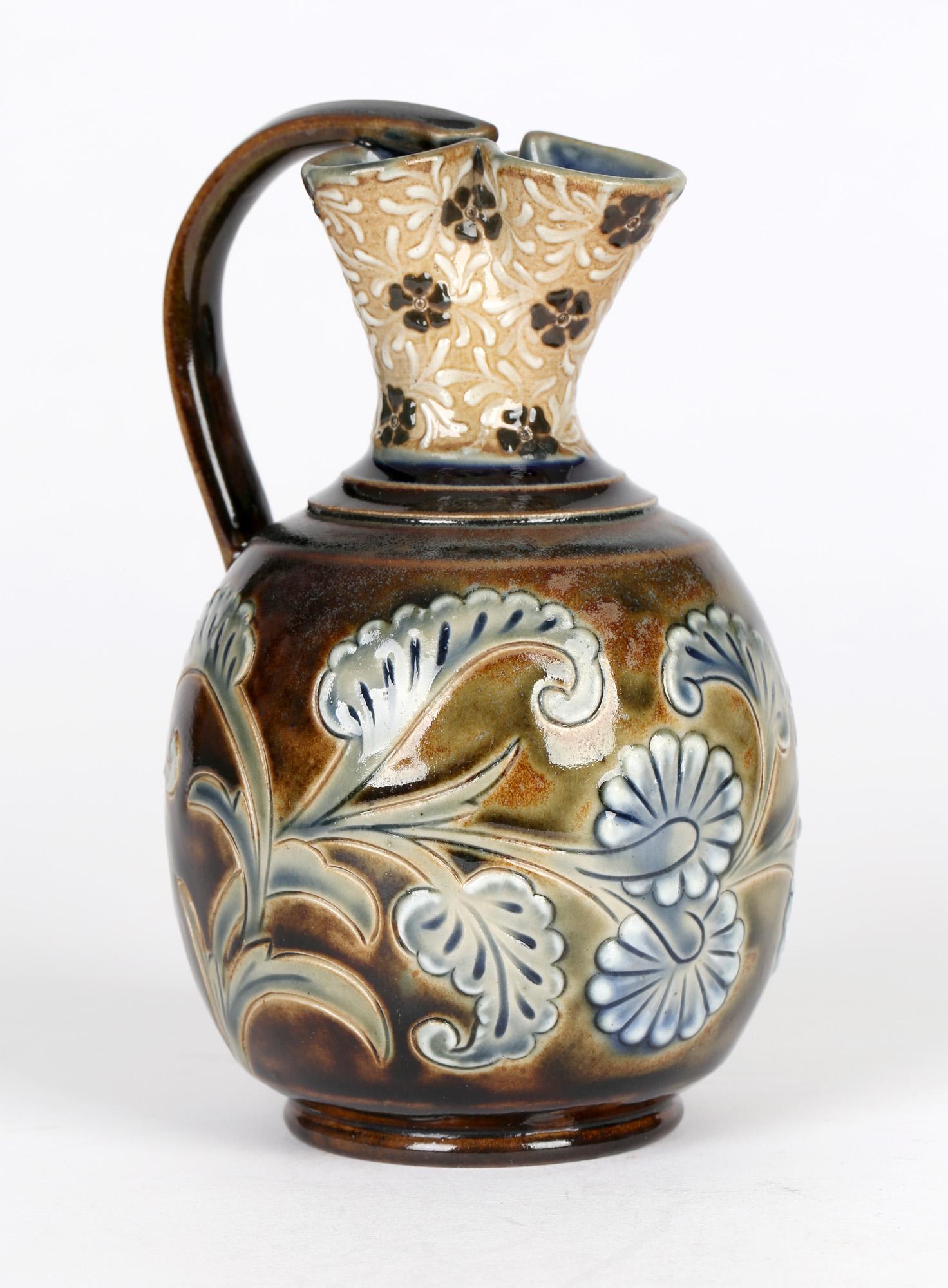 Eliza Simmance for Doulton Lambeth Floral Design Stoneware Vase 4