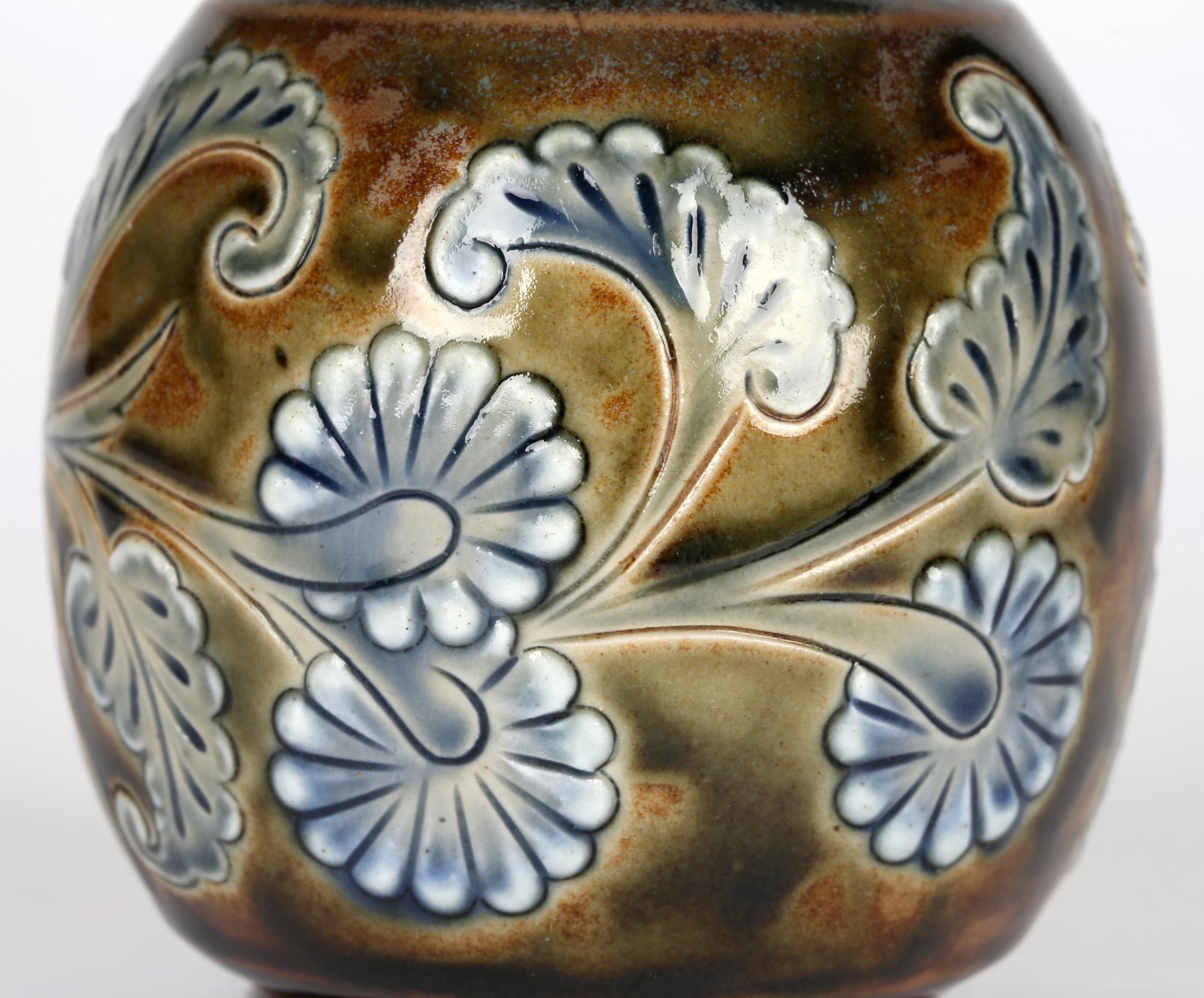 Eliza Simmance for Doulton Lambeth Floral Design Stoneware Vase 6