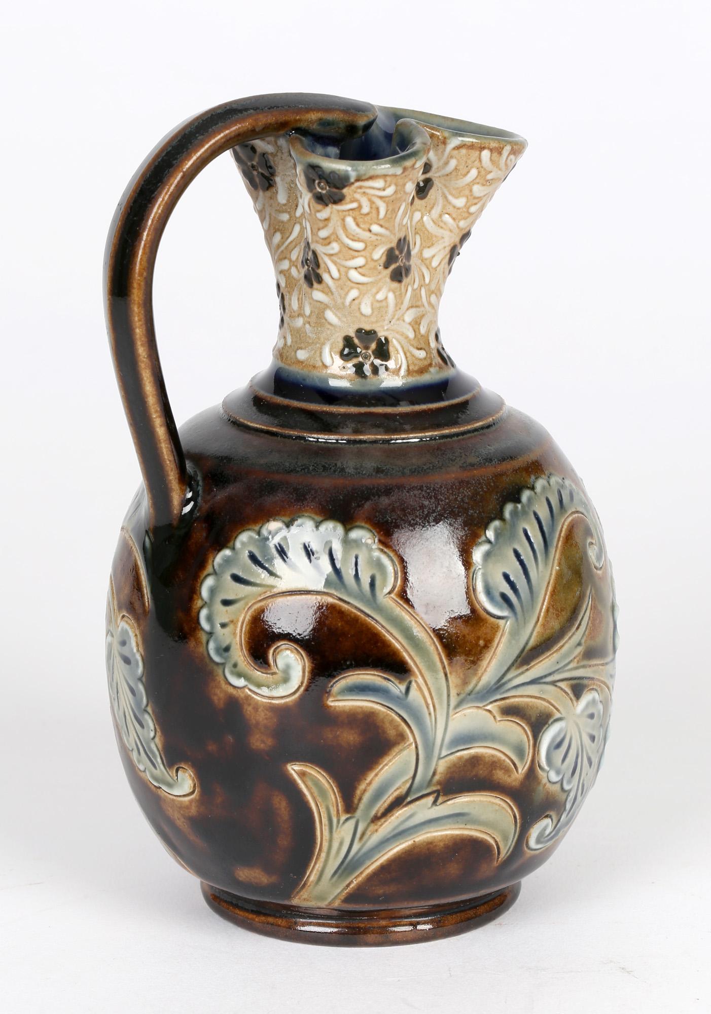 Eliza Simmance for Doulton Lambeth Floral Design Stoneware Vase 1