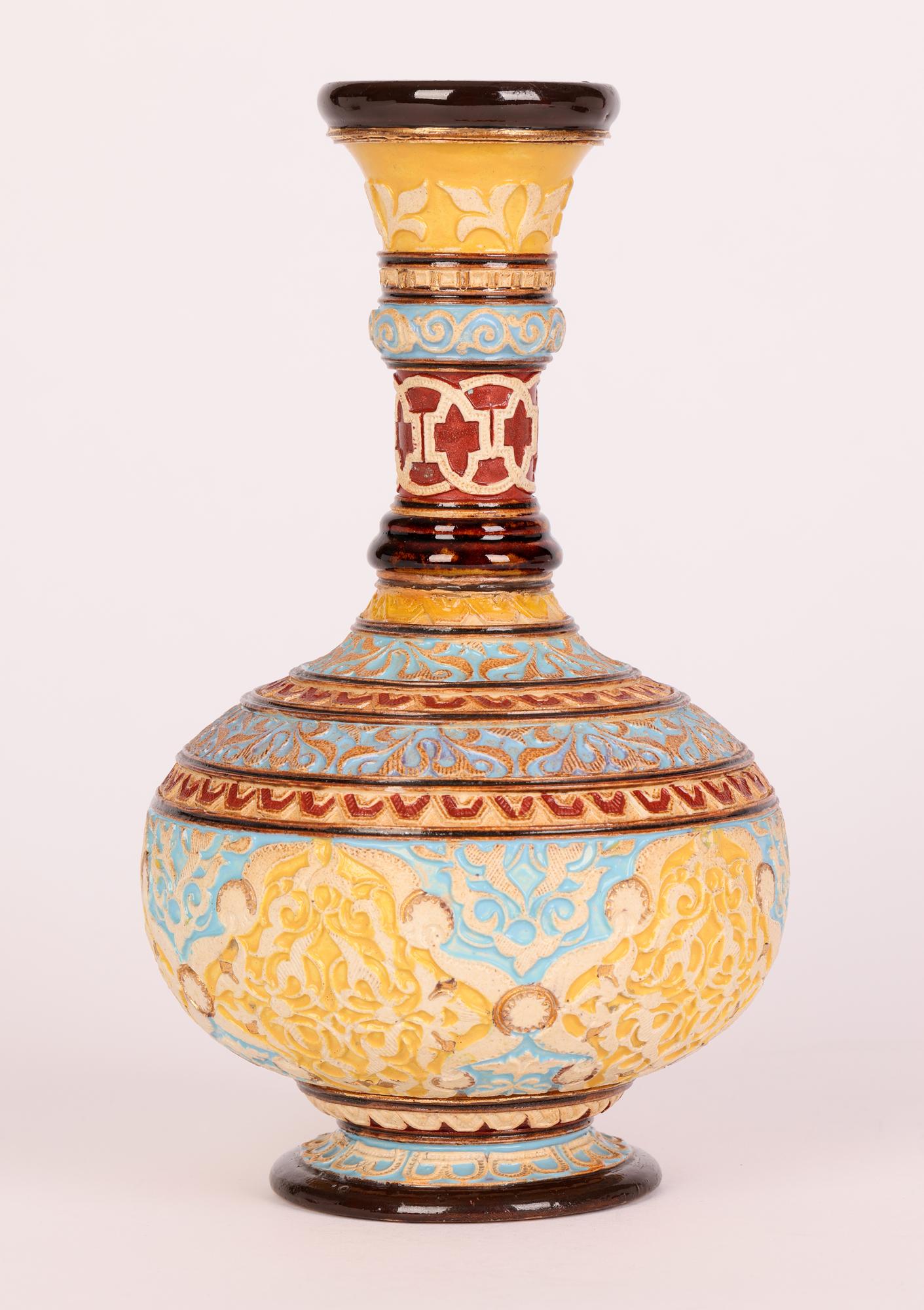 Eliza Simmance for Doulton Lambeth Unusual Aesthetic Movement Persian Vase 5