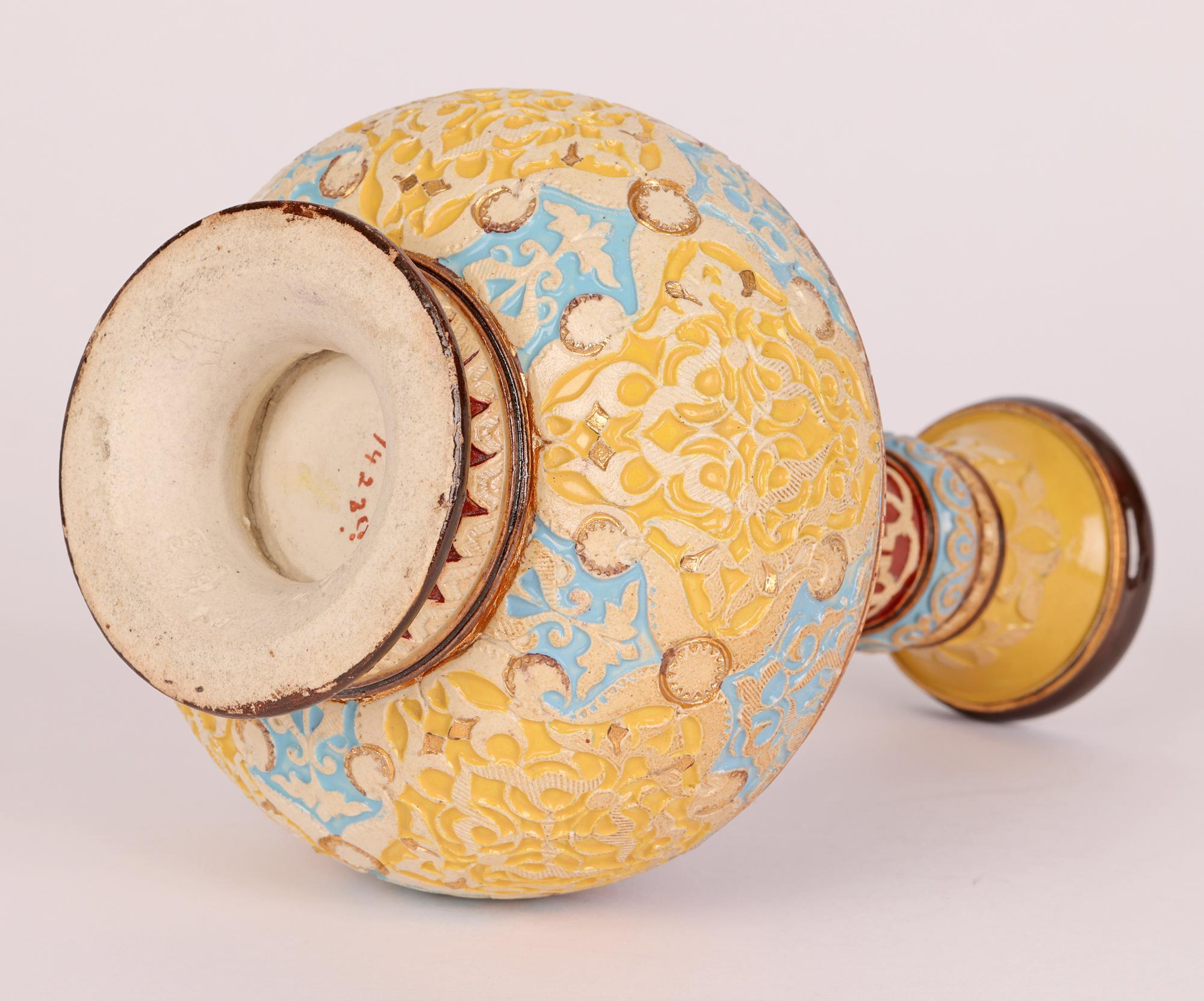 Eliza Simmance for Doulton Lambeth Unusual Aesthetic Movement Persian Vase 6
