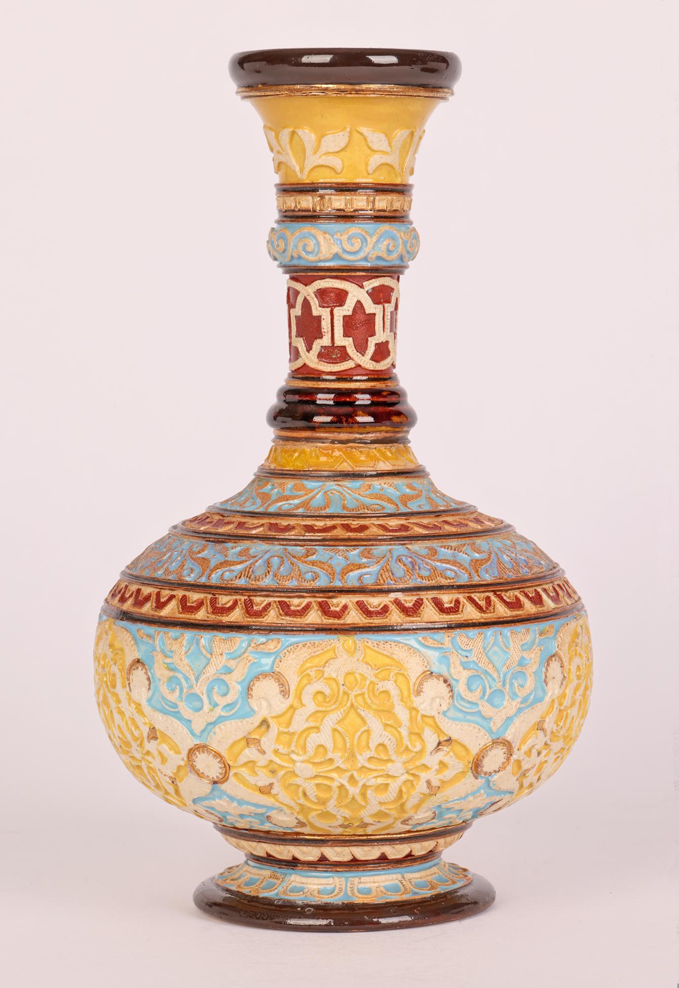 Eliza Simmance for Doulton Lambeth Unusual Aesthetic Movement Persian Vase 7