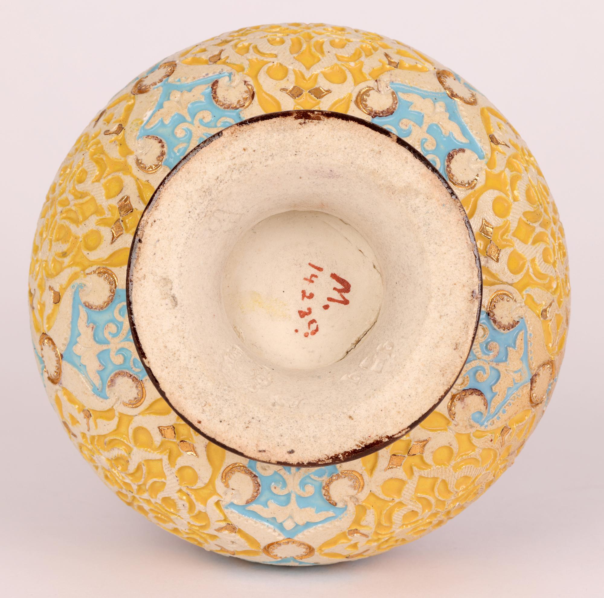 Eliza Simmance for Doulton Lambeth Unusual Aesthetic Movement Persian Vase 8
