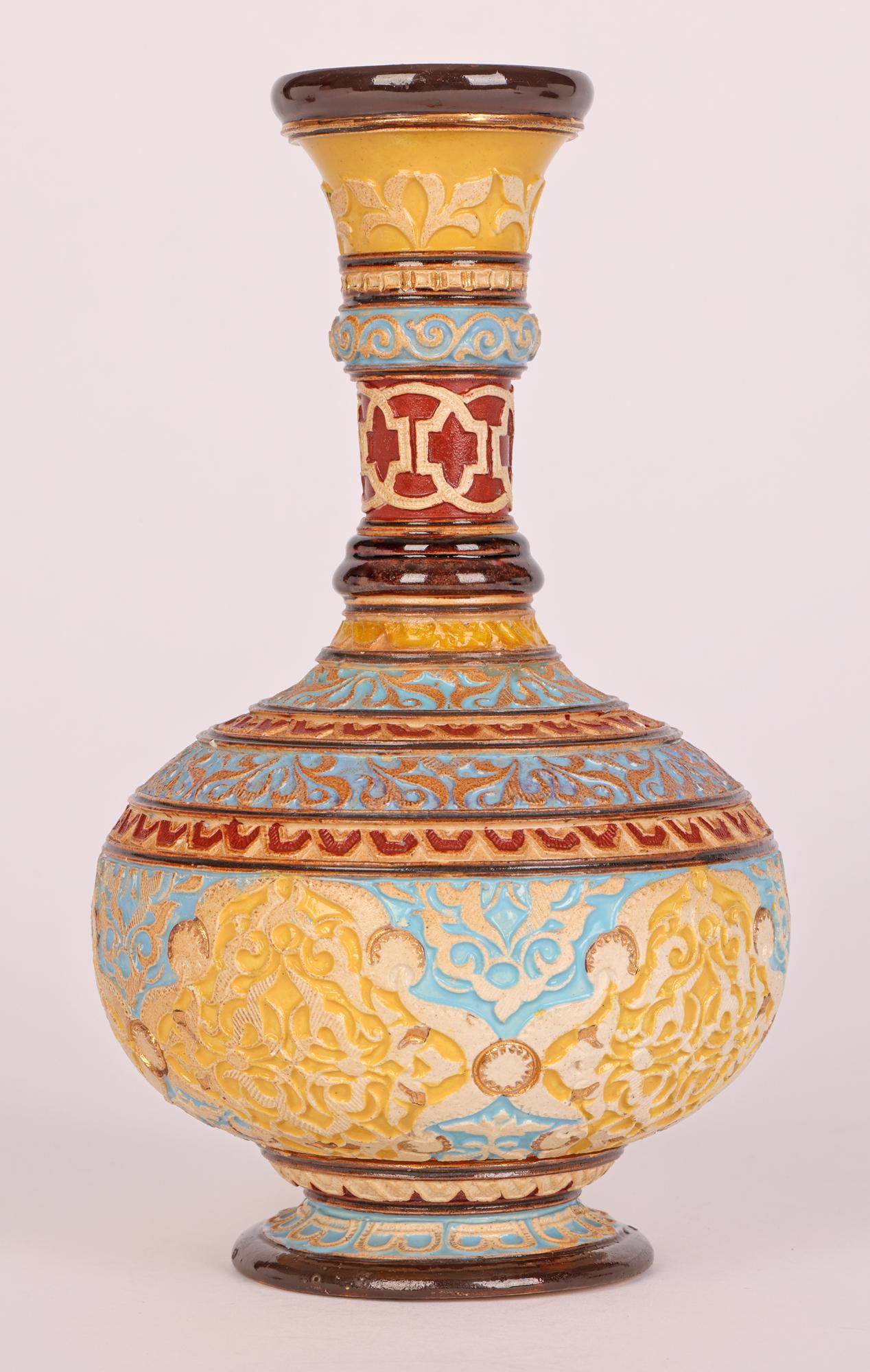 Eliza Simmance for Doulton Lambeth Unusual Aesthetic Movement Persian Vase 9